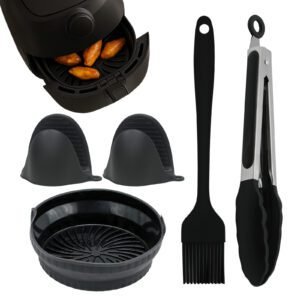 black silicon airfryer liner set